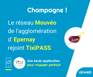 annonce de l'arrivée du réseau d'Epernay dans l'application tixiPASS